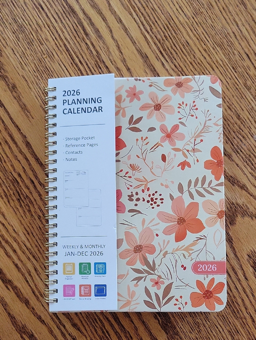 2026 Floral Planning Calendar - Peach & Coral